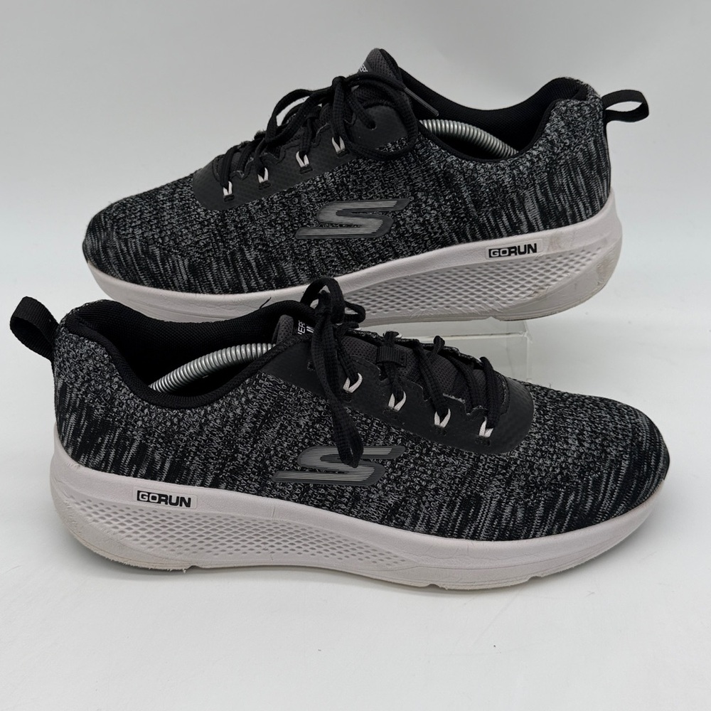 Skechers Go Run 7+ Running Shoe Charcoal Black White